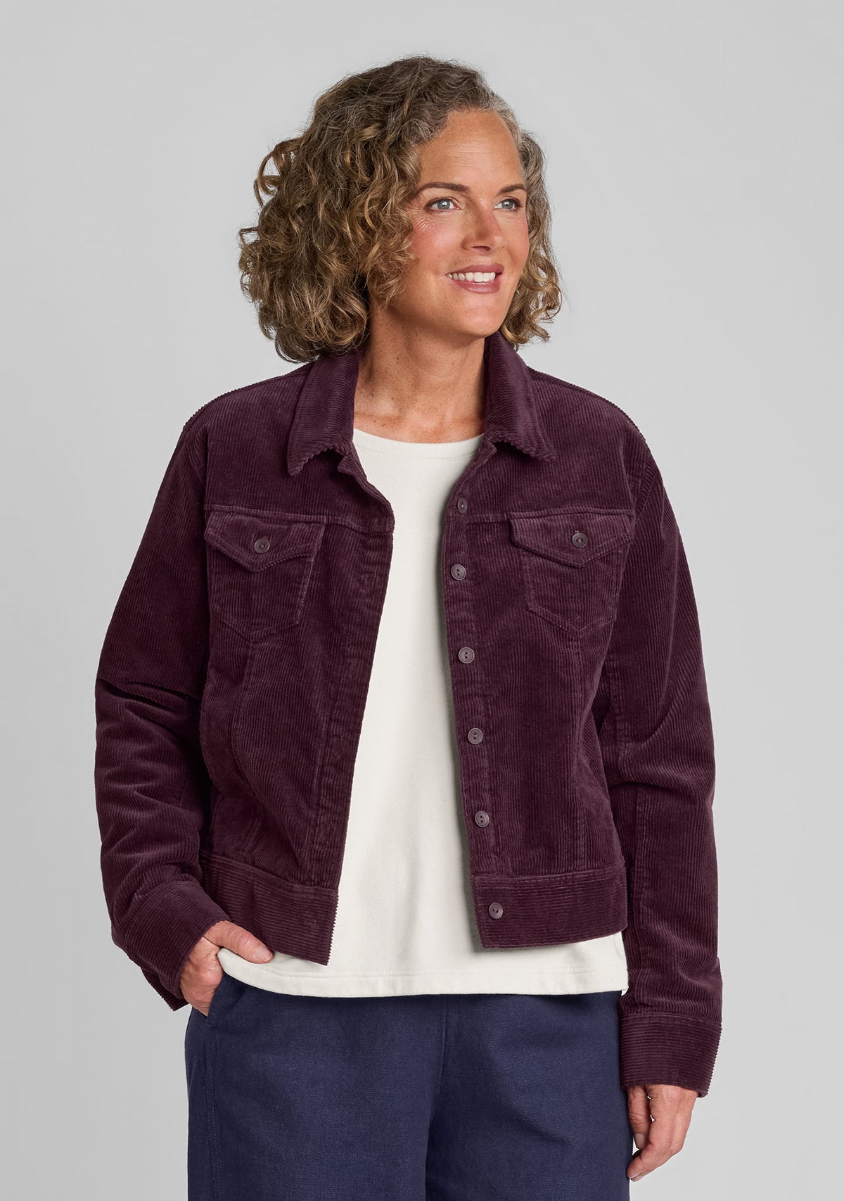 western jacket cotton blend jacket purple