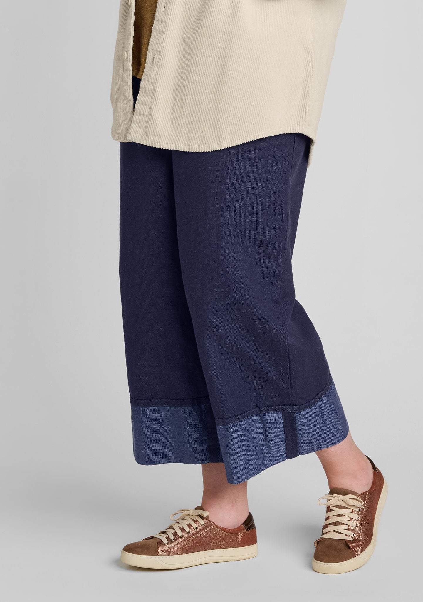 wide cuff jean wide leg pants blue