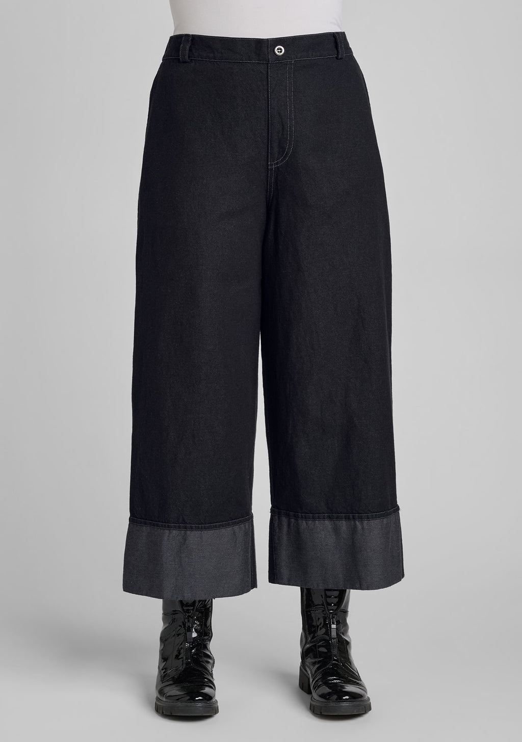 front view of pant including waistband