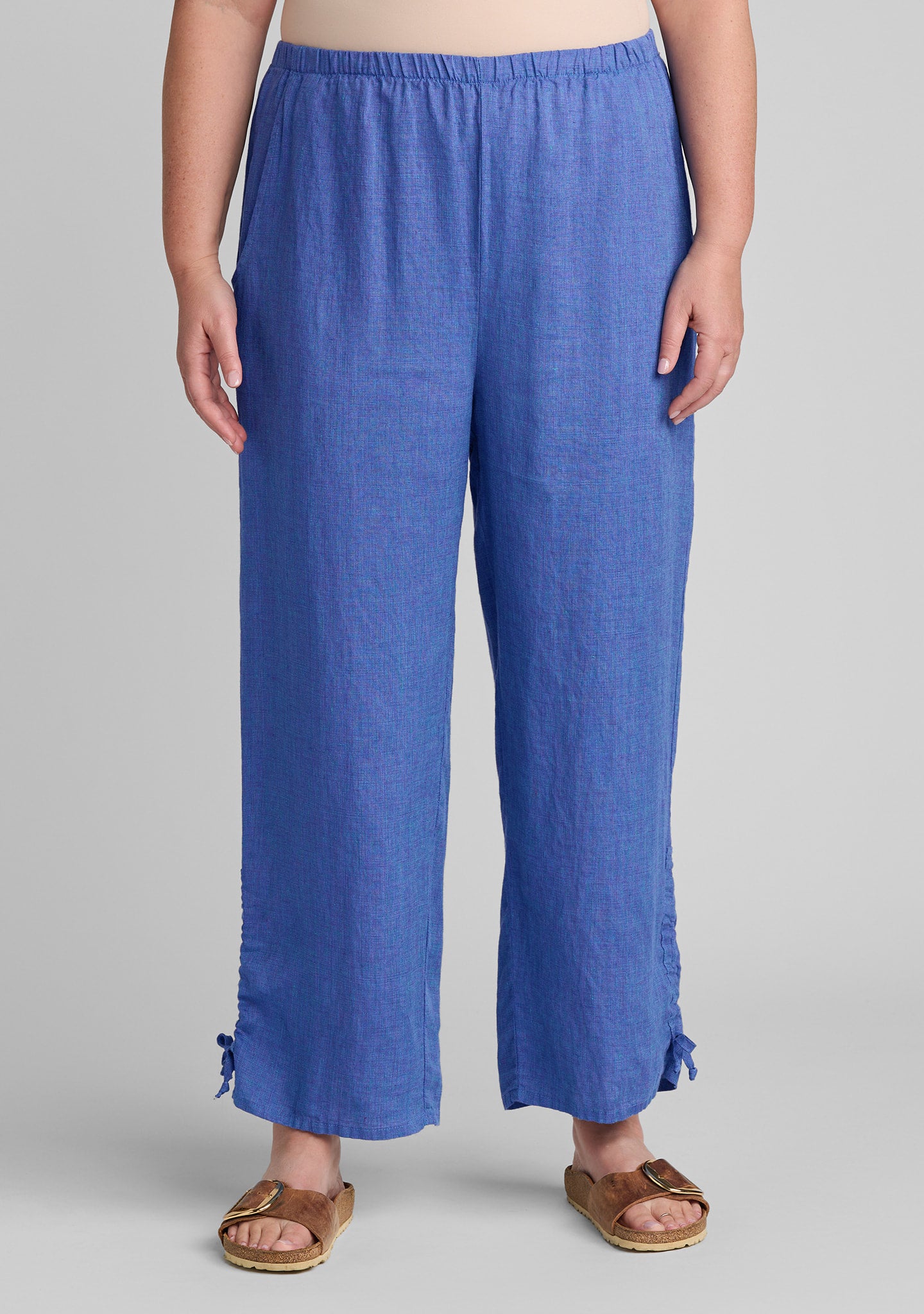 zen pant linen pants with elastic waist details