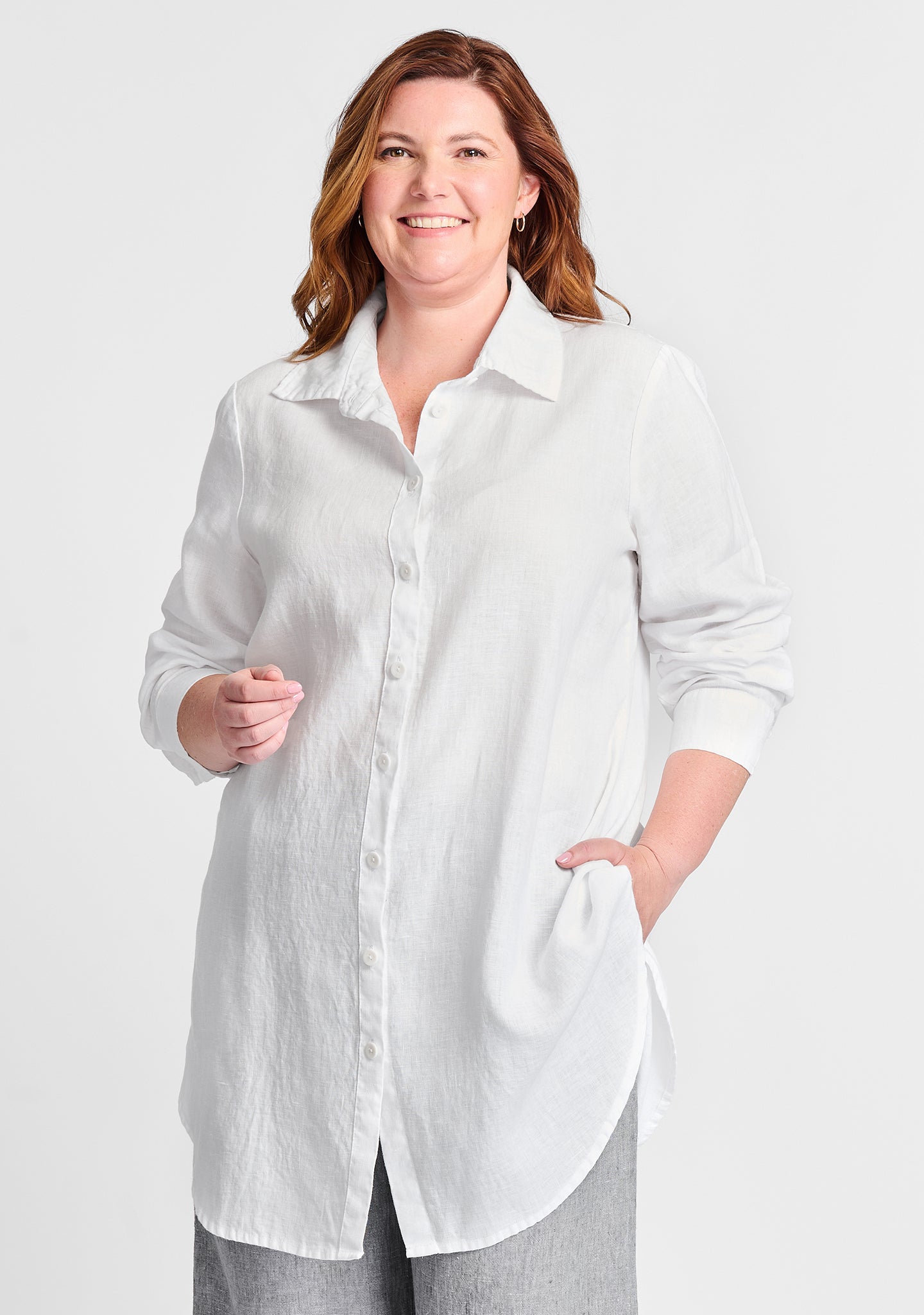 afternoon cover linen button down shirt white