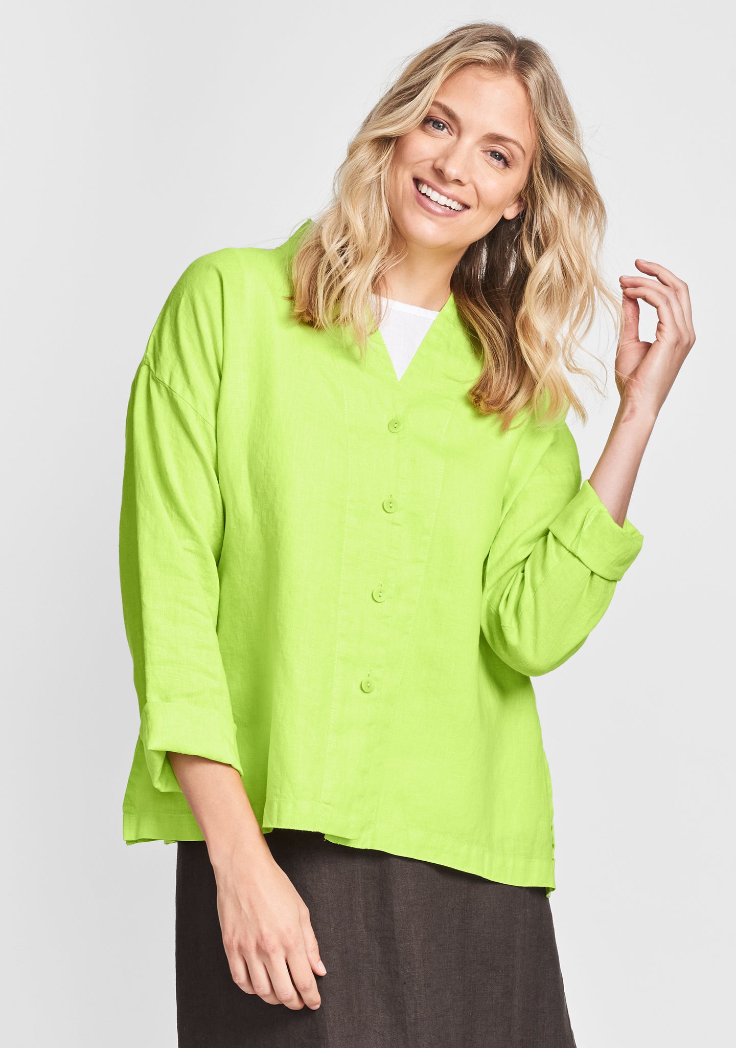 alluring blouse linen blouse green