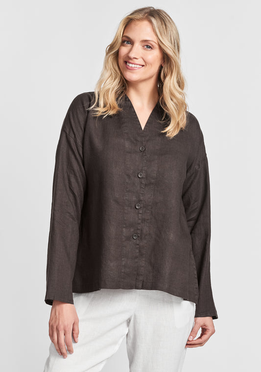 alluring blouse linen blouse brown