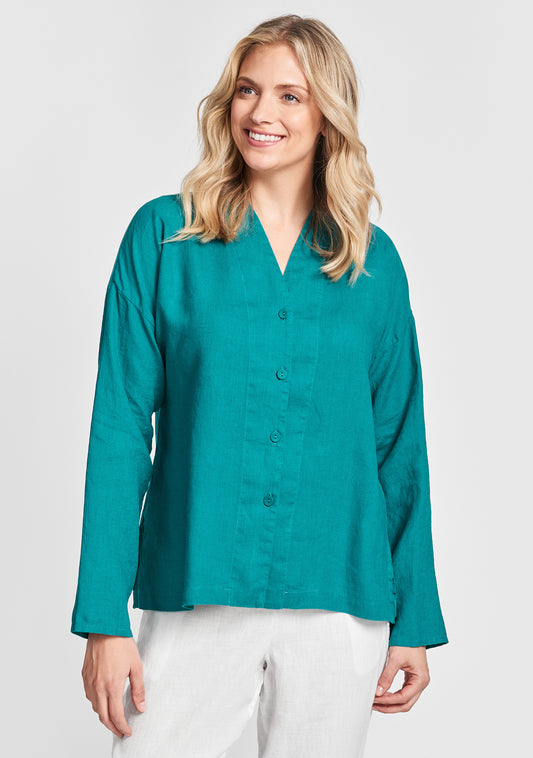 alluring blouse linen blouse green