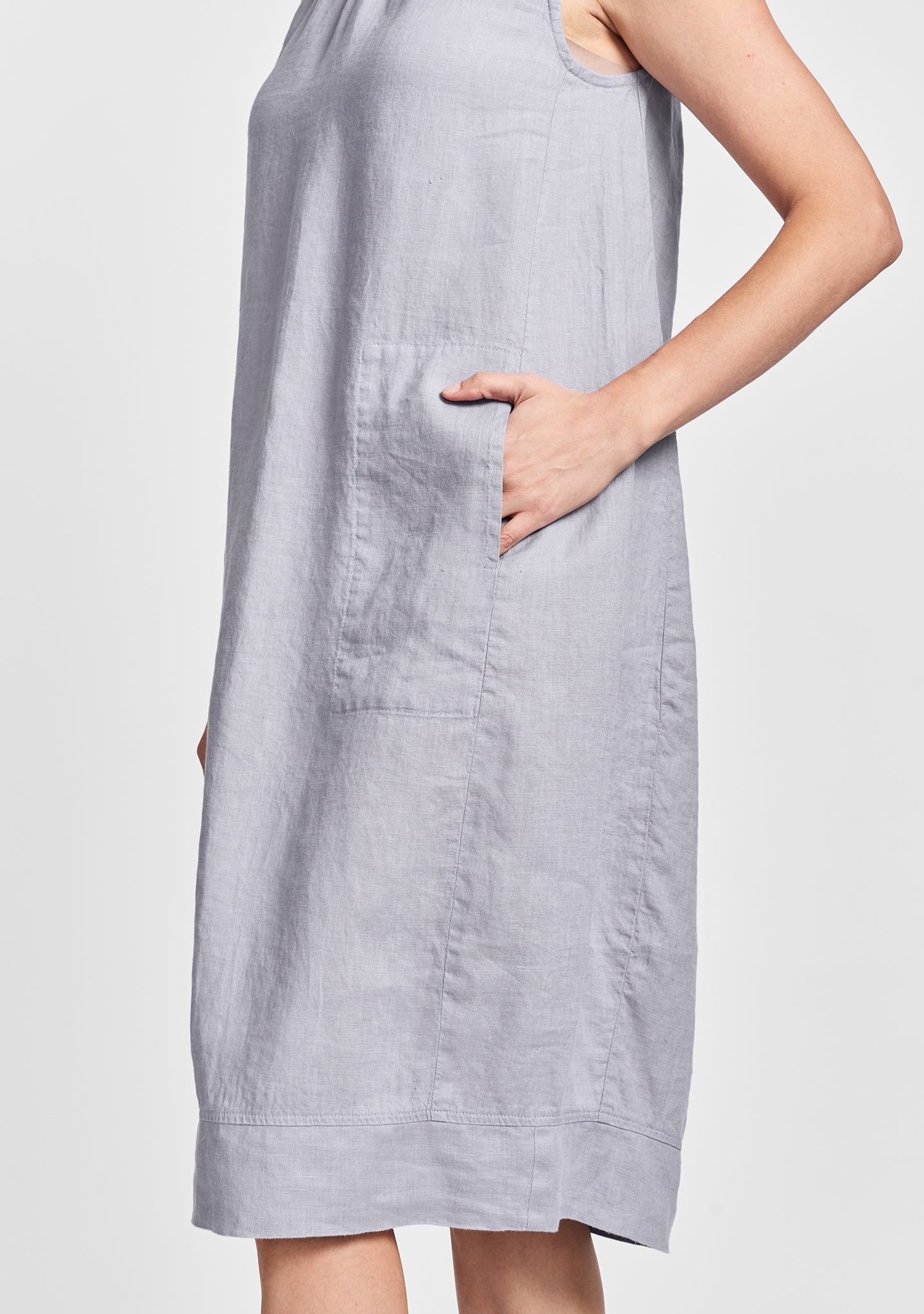 athena dress linen shift dress details