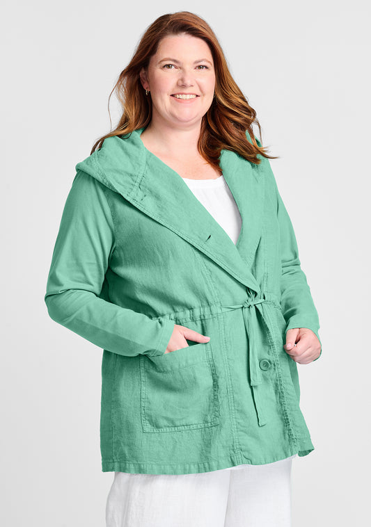 boardwalk jacket linen jacket green