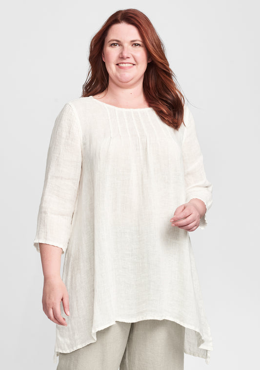 bravo tunic linen shirt white