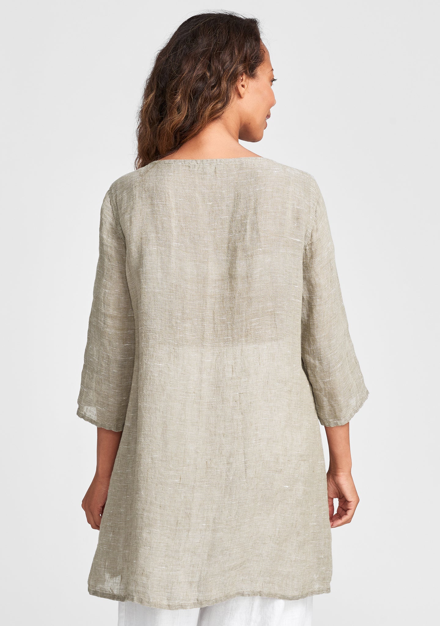 bravo tunic linen shirt details