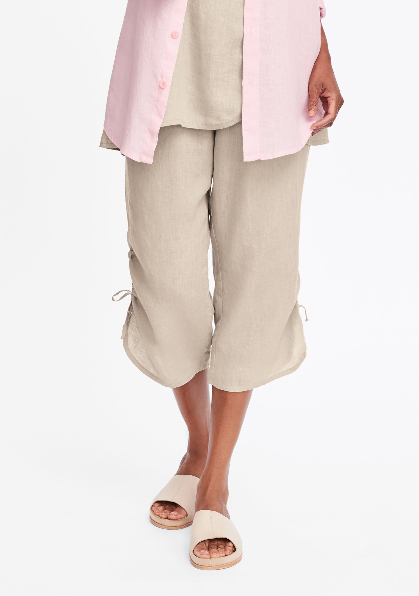 capri pant linen crop pants natural