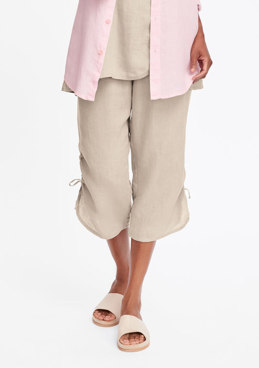 capri pant linen crop pants natural