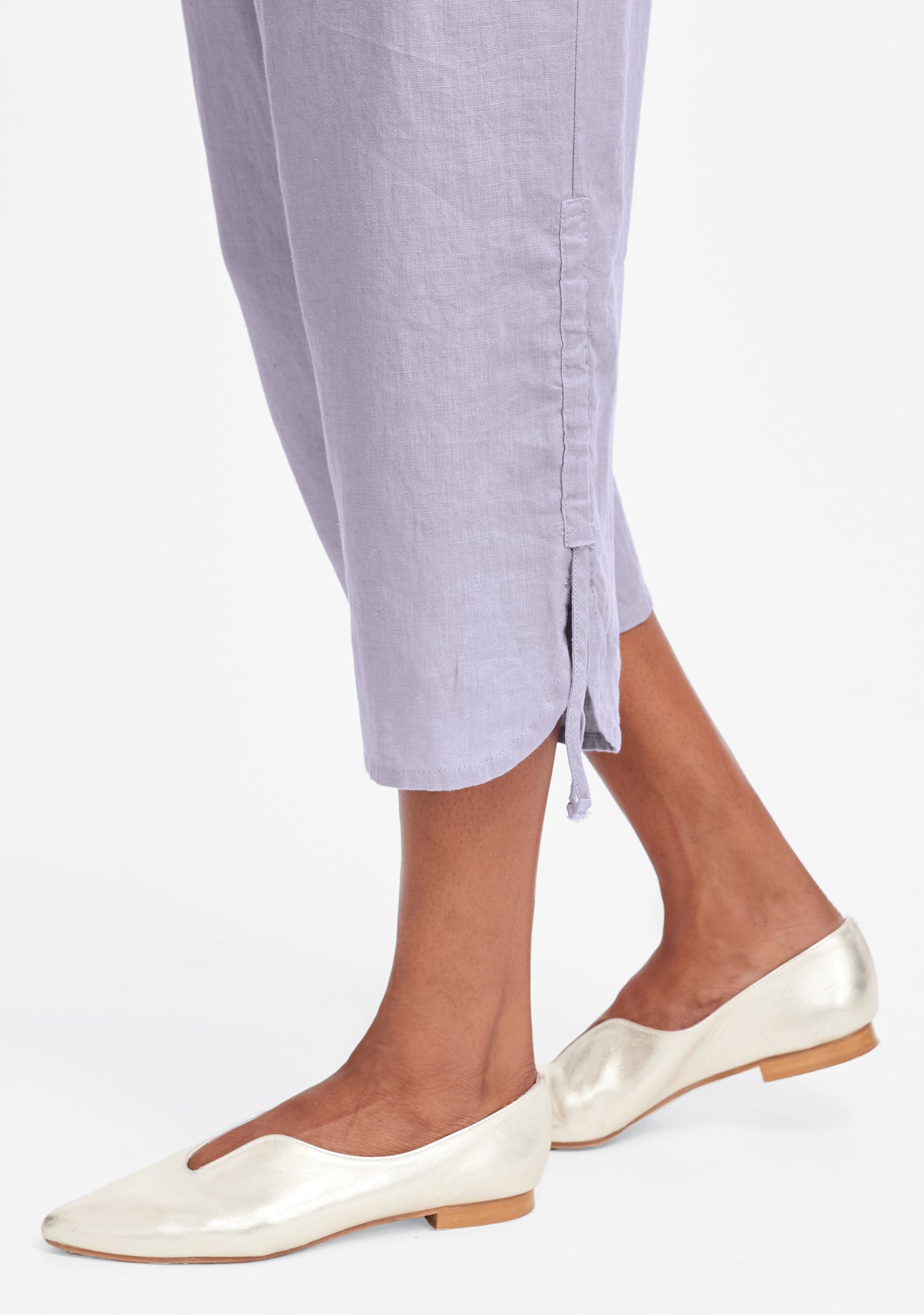 capri pant linen crop pants details