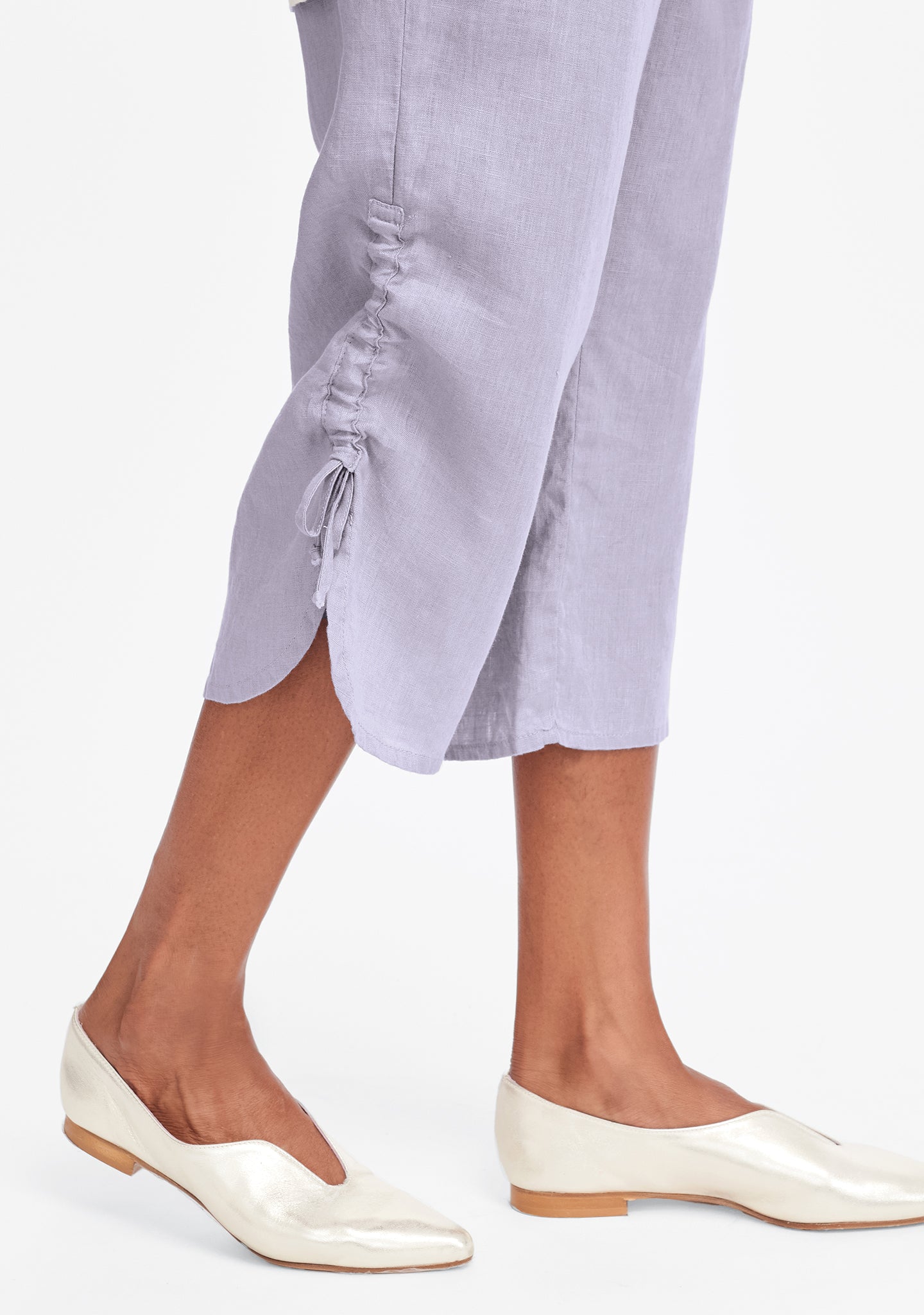 capri pant linen crop pants details
