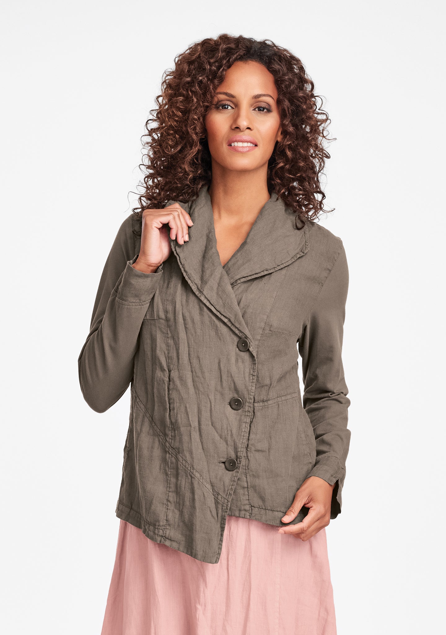 chelsea jacket linen jacket brown