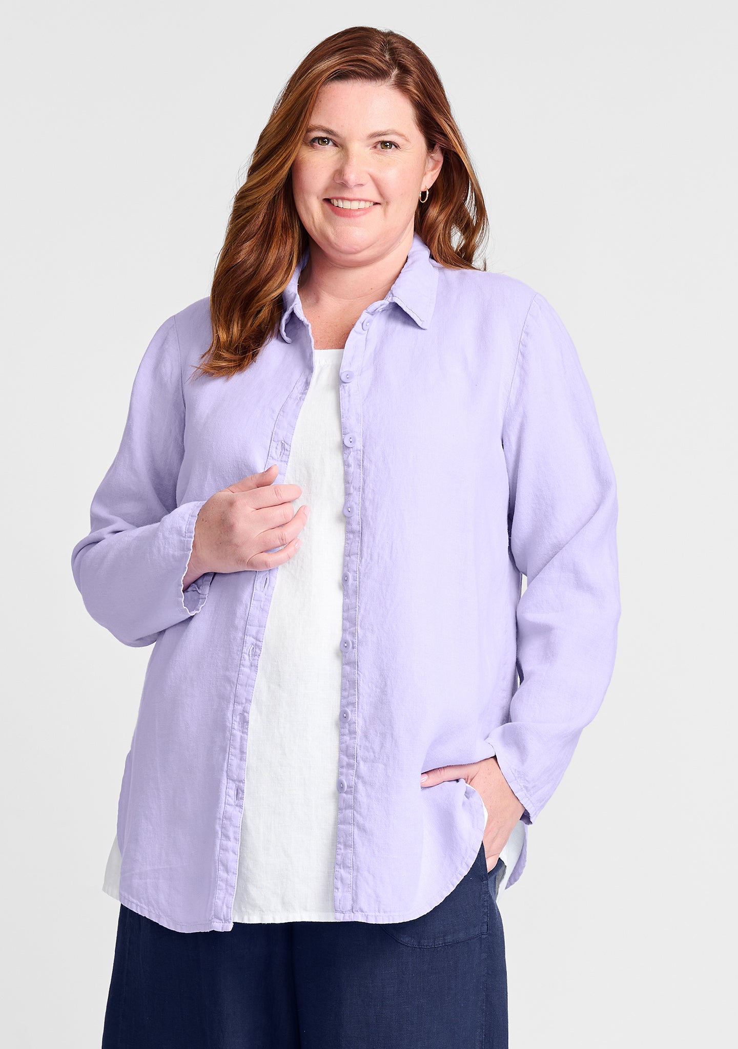 crossroads blouse linen button down shirt purple