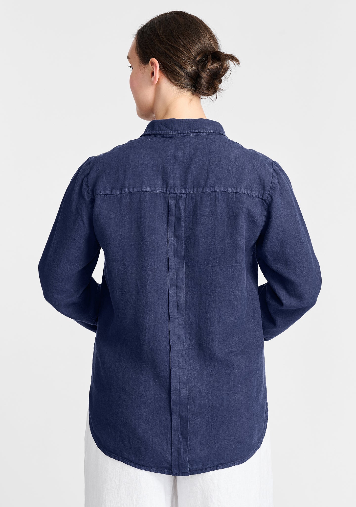 crossroads blouse linen button down shirt details
