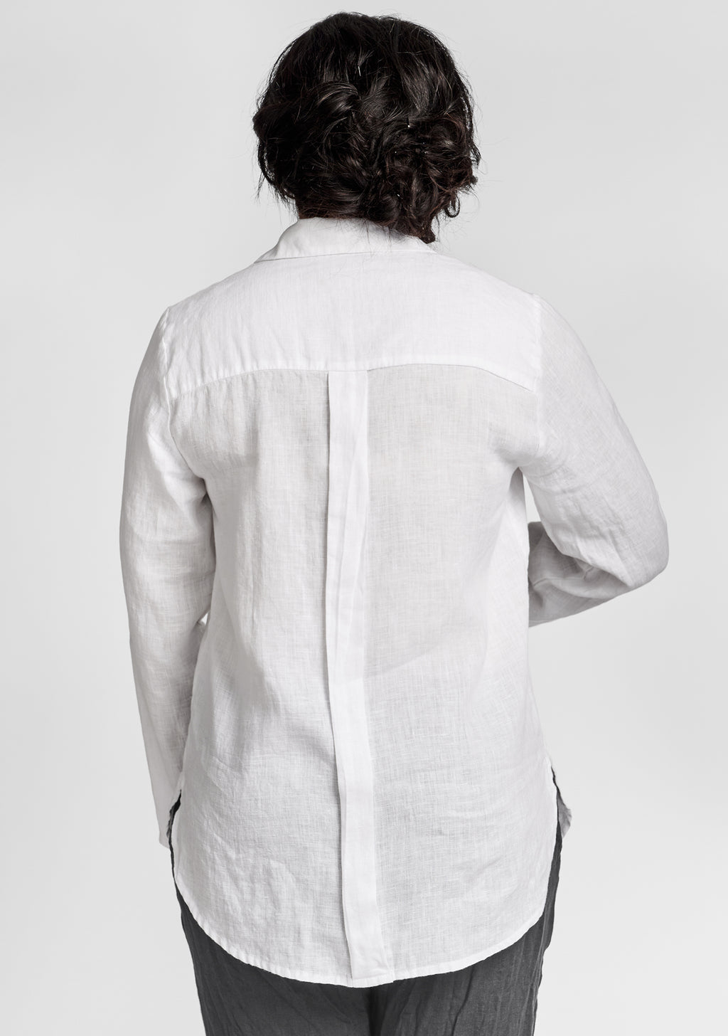 crossroads blouse linen button down shirt details