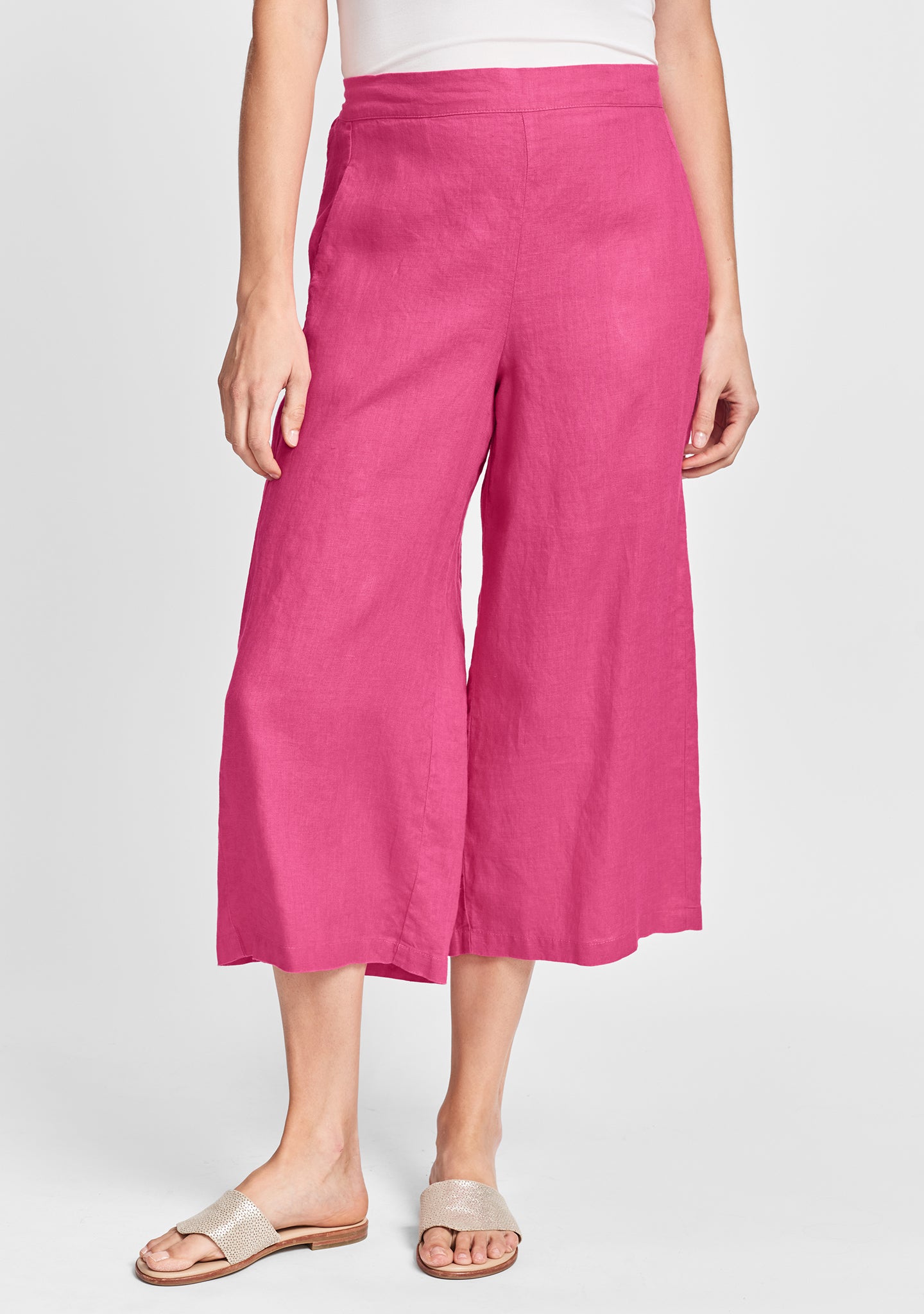 daylily pant wide leg linen pants pink