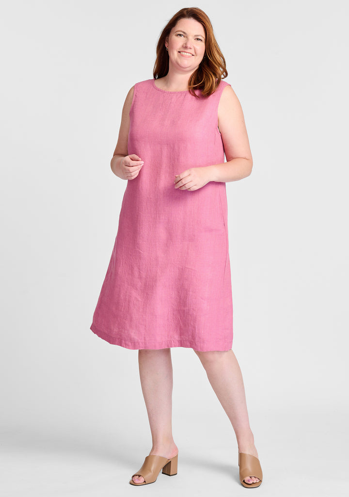 diana dress linen shift dress pink