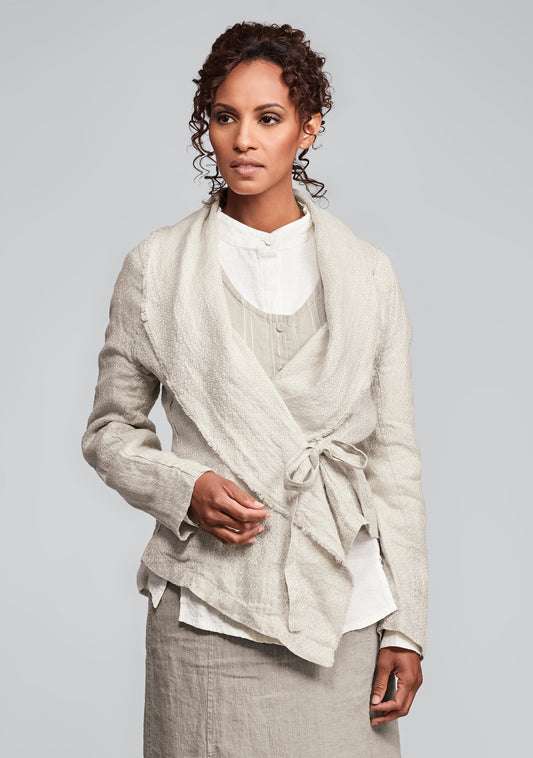 draping jacket linen jacket natural