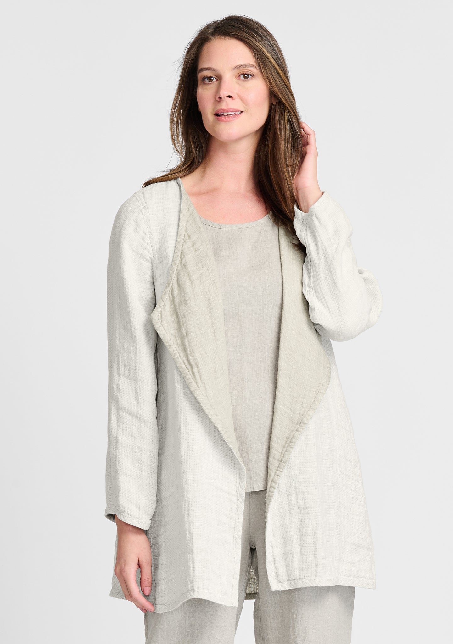 Grey linen sale jacket womens