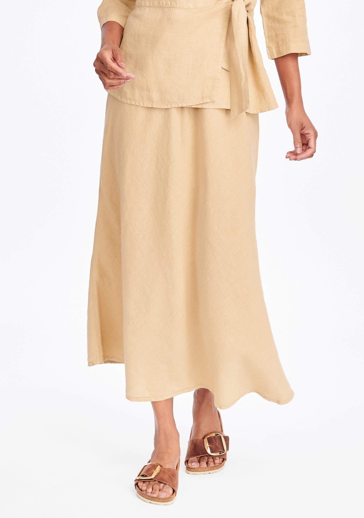 evening skirt linen maxi skirt yellow