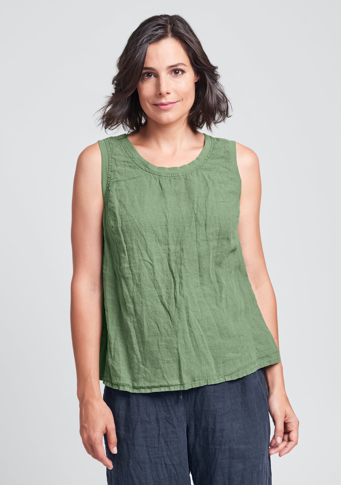 everyday tank linen tank top green