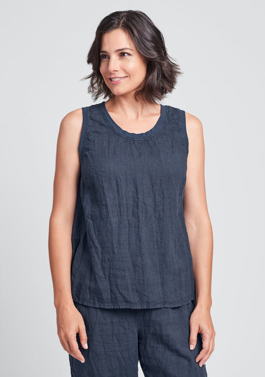 everyday tank linen tank top blue
