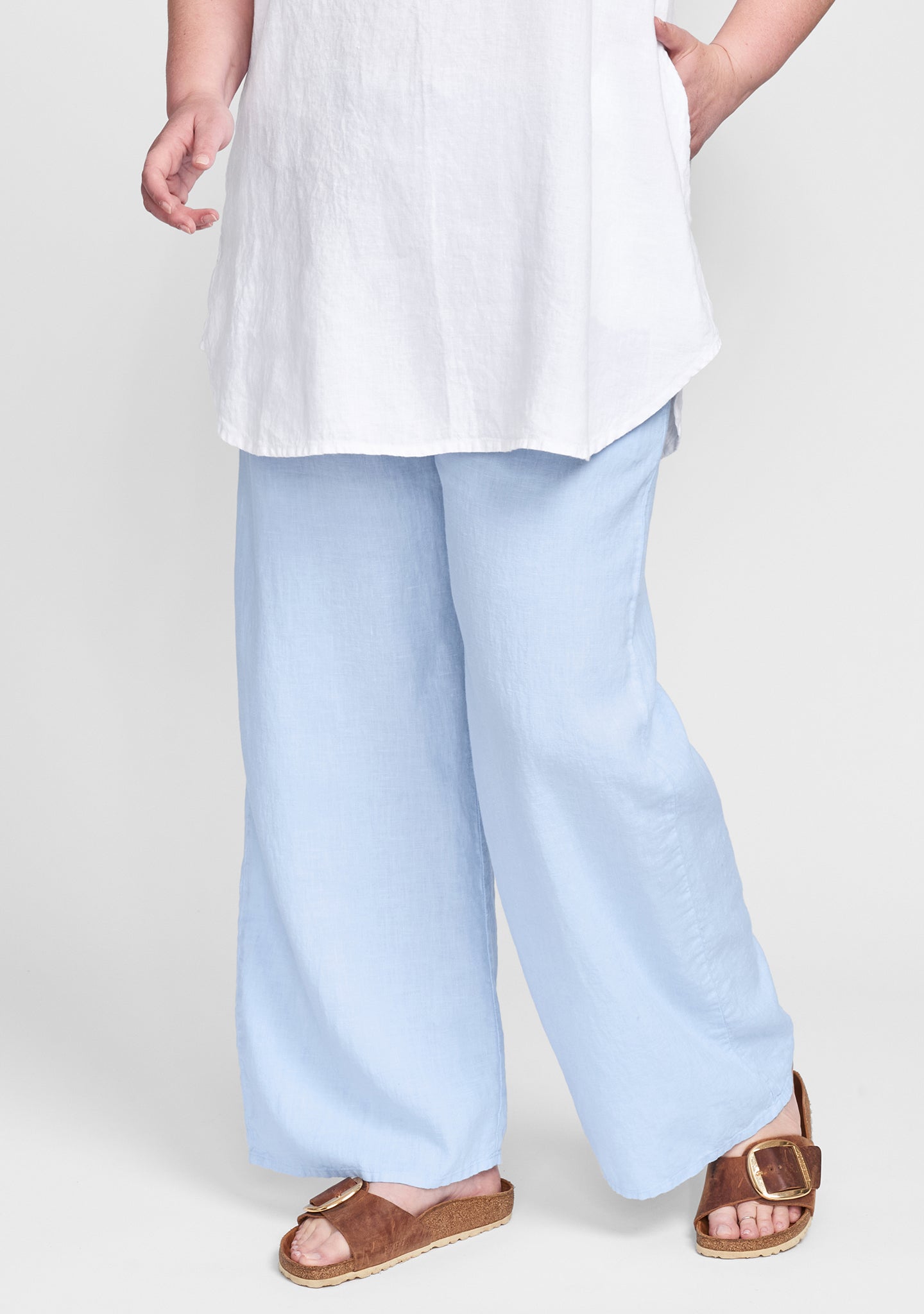 linen pant linen drawstring pants blue