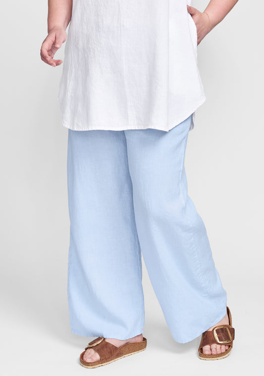 linen pant linen drawstring pants blue