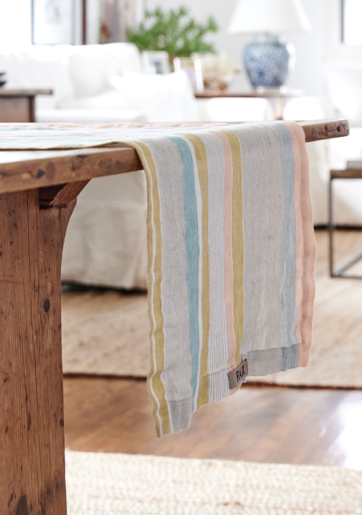 table runner linen runner multi