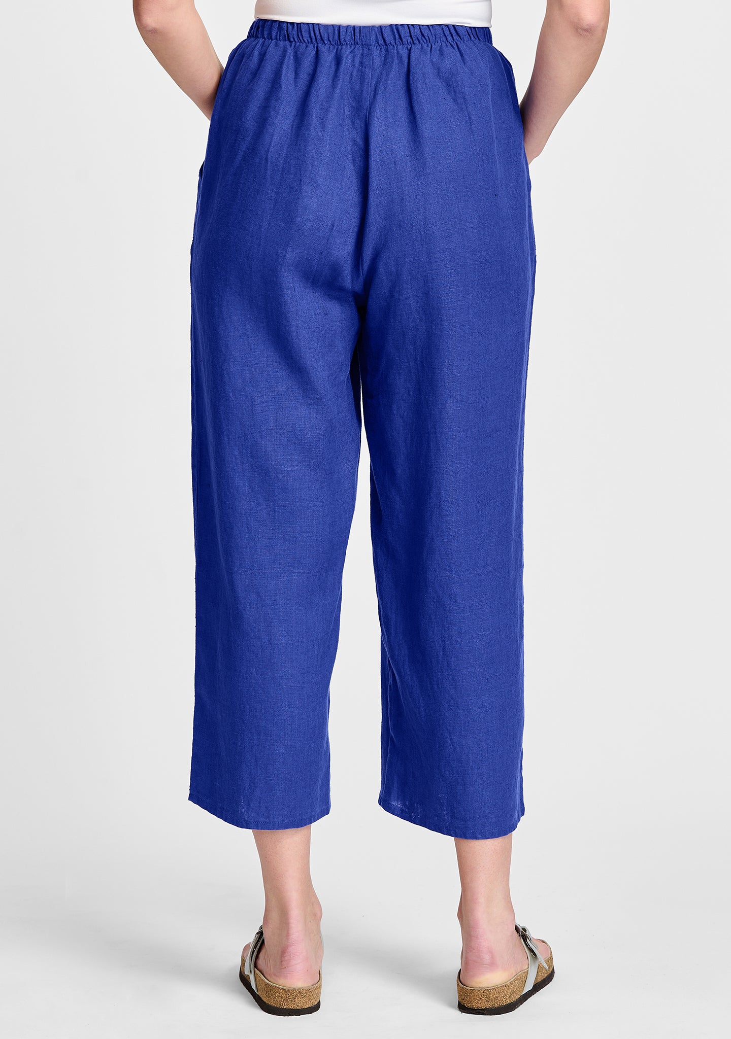 Floods - Linen Pants With Elastic Waist - FINAL SALE