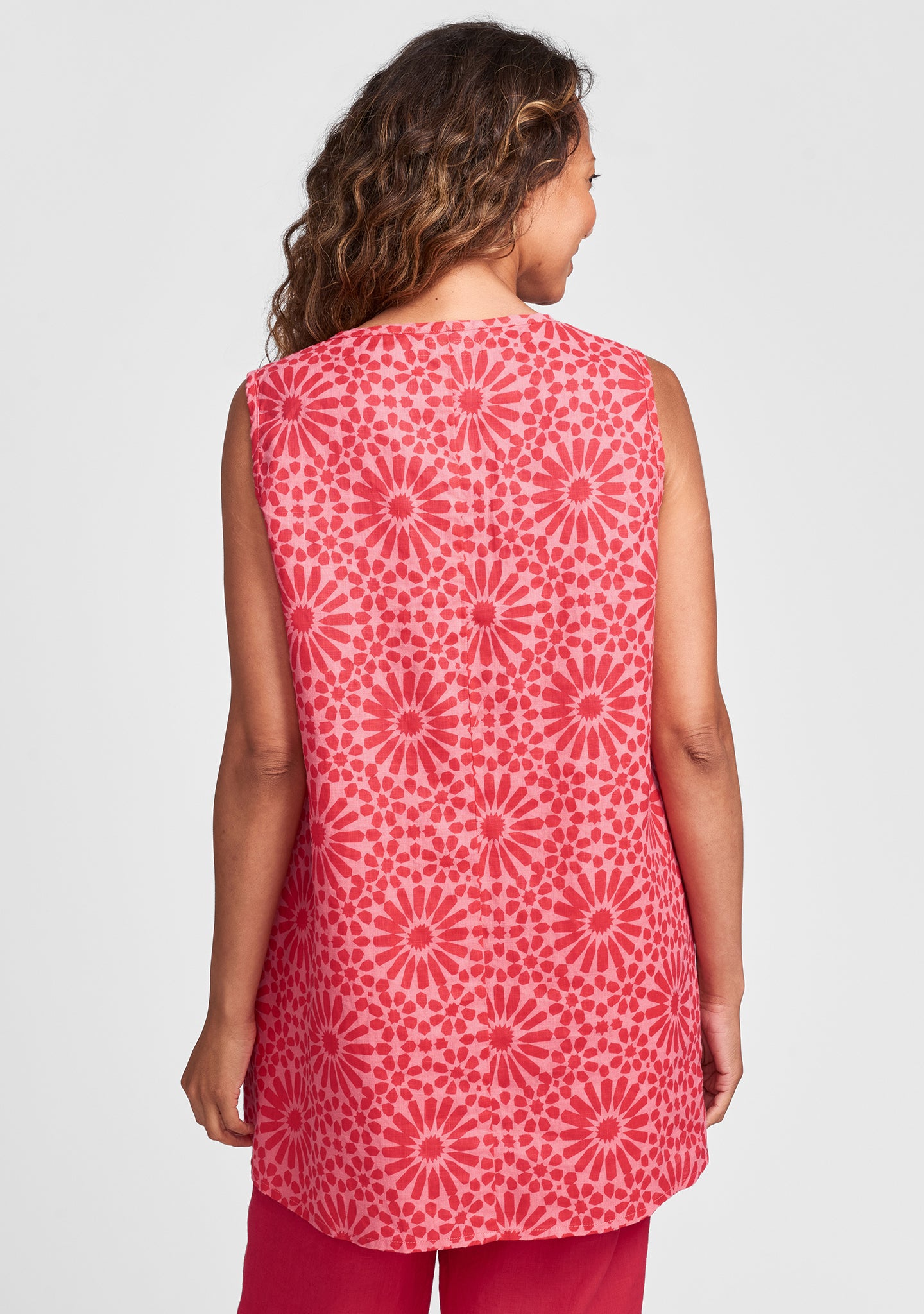 flourish tank linen tank top details