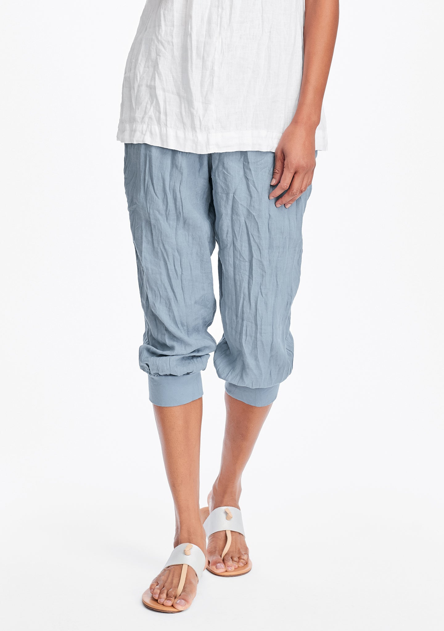 free spirit pant linen drawstring pants blue