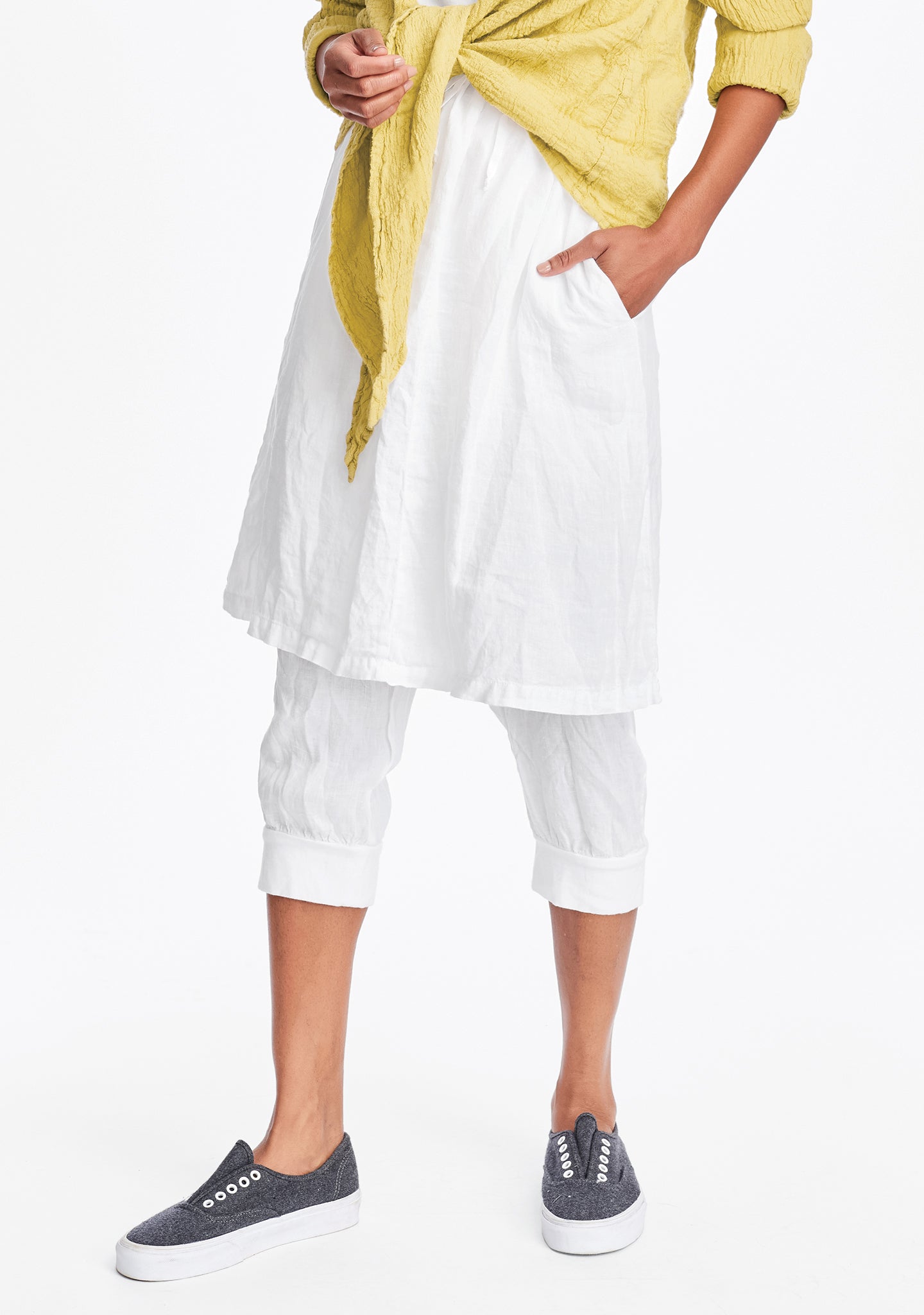 free spirit pant linen drawstring pants white