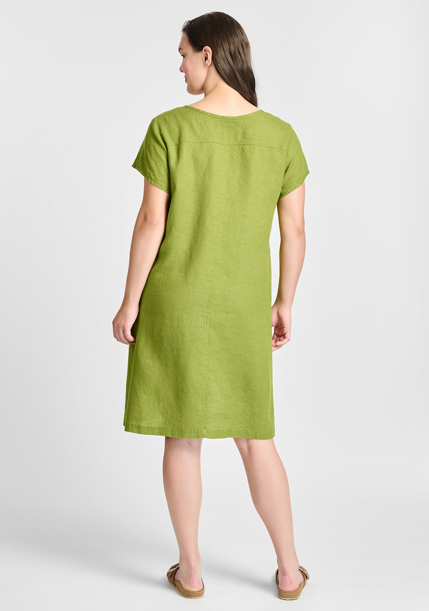 garden party dress linen shift dress details