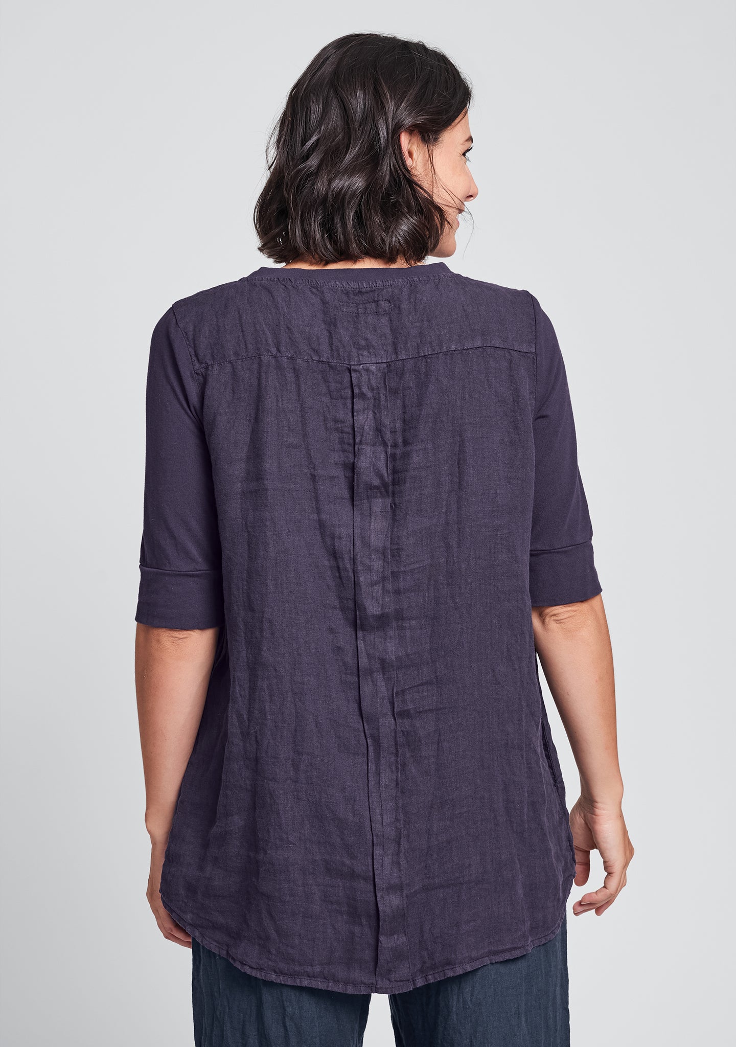 horizon tunic linen shirt details