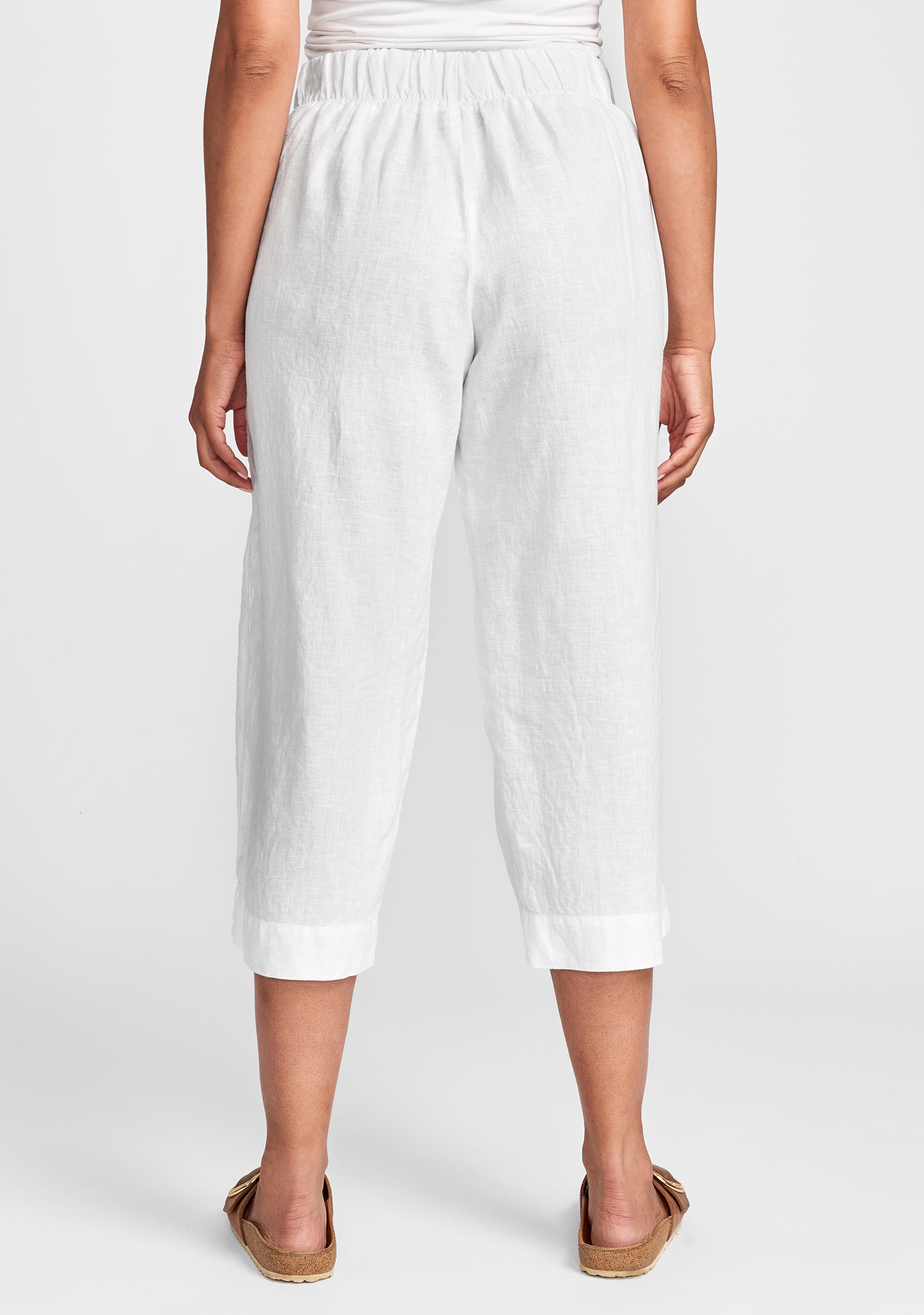 kate pant linen crop pant details