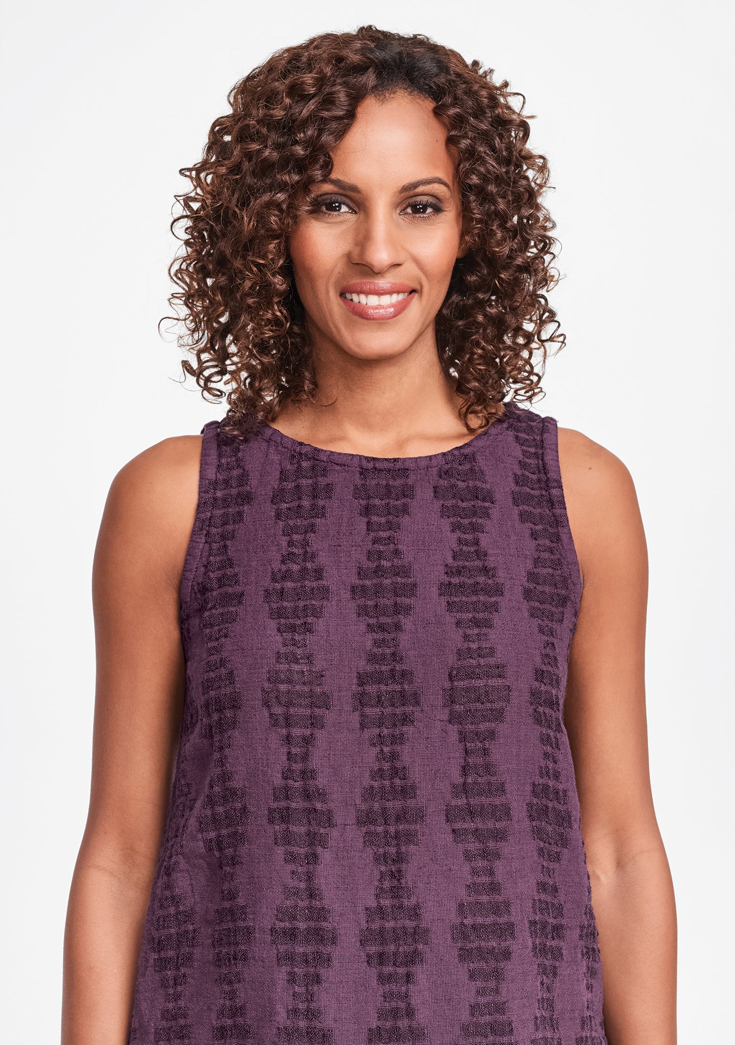 layer tunic linen tank top details