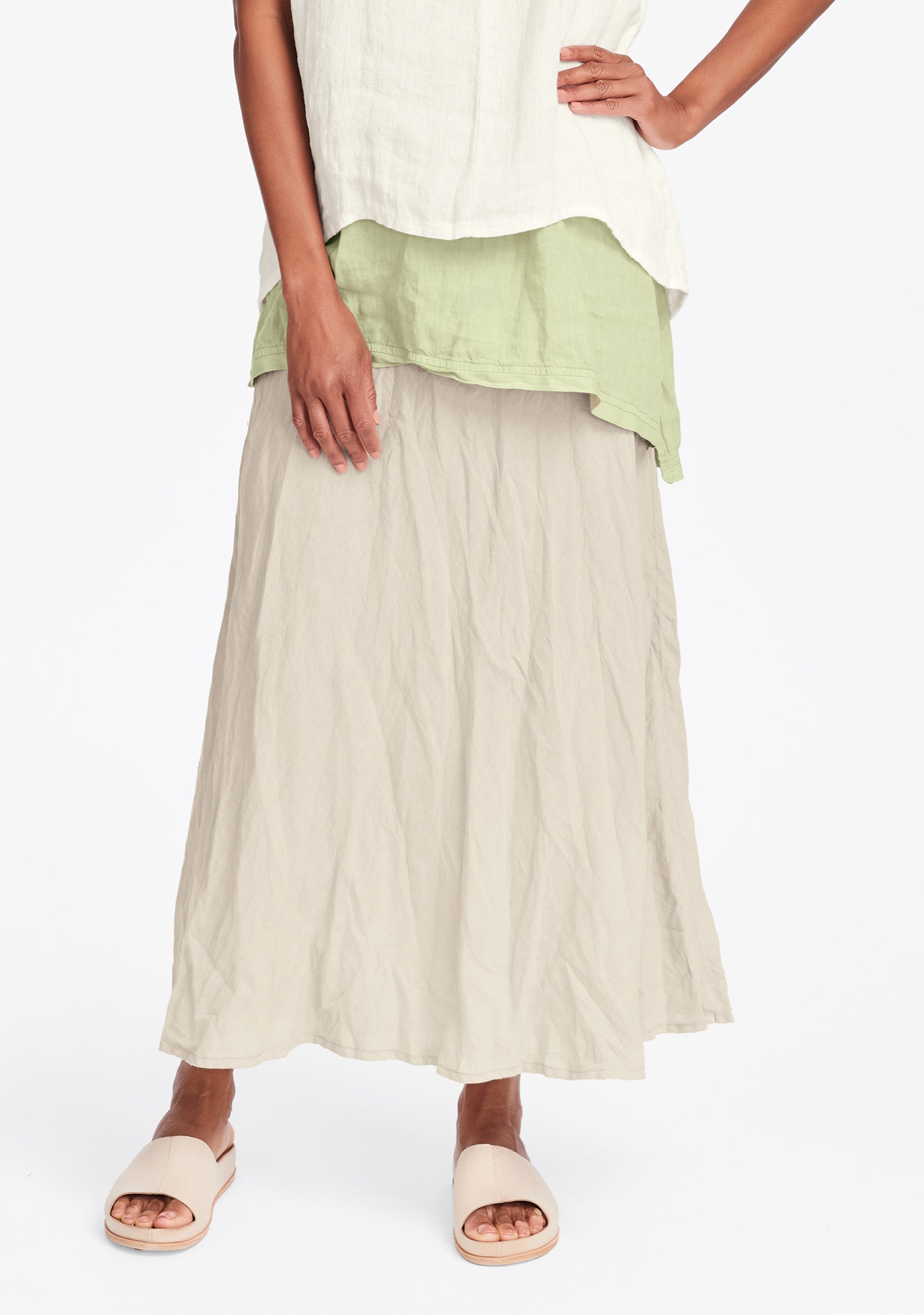 live in skirt linen maxi skirt natural