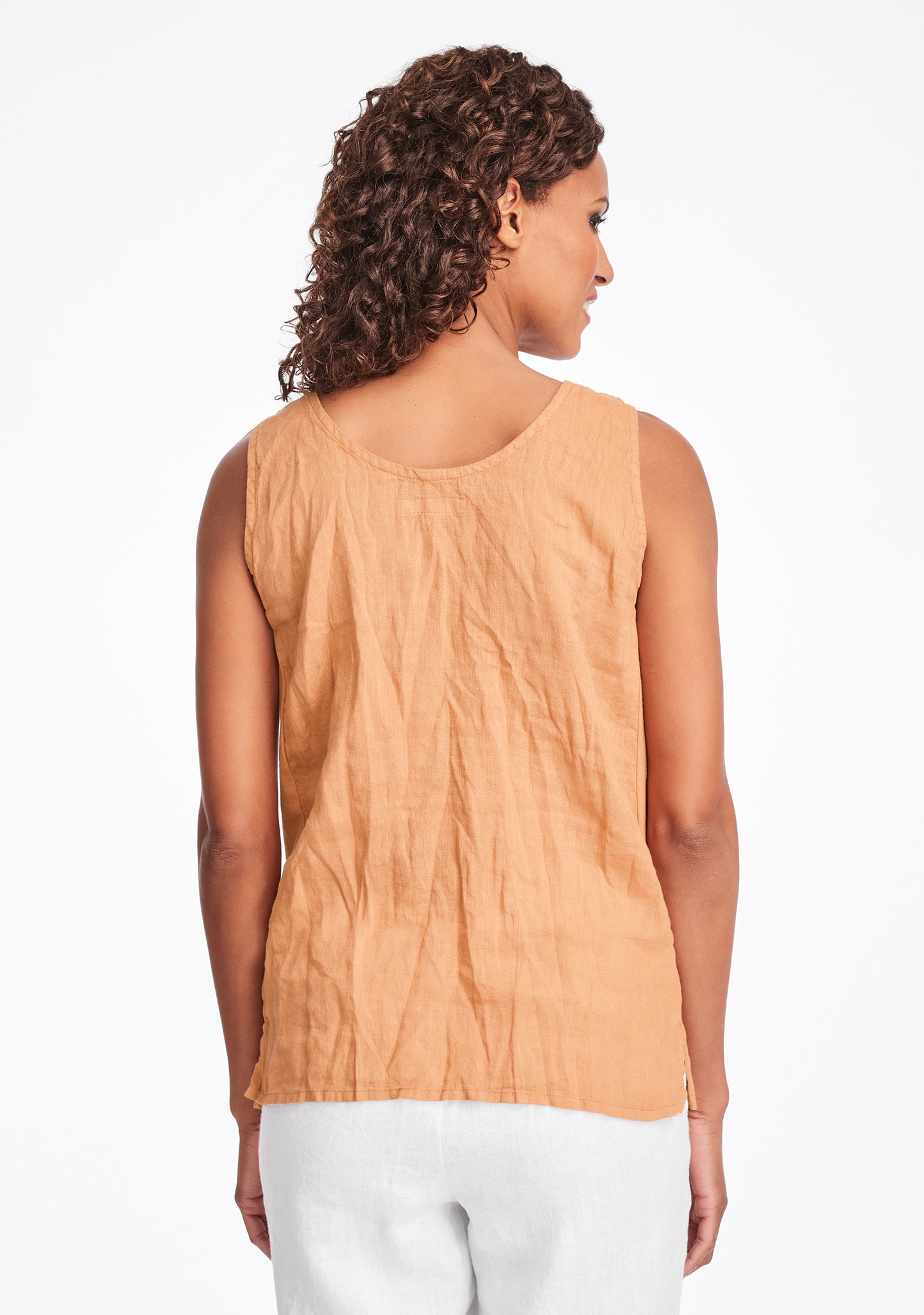 marta tank linen tank top details