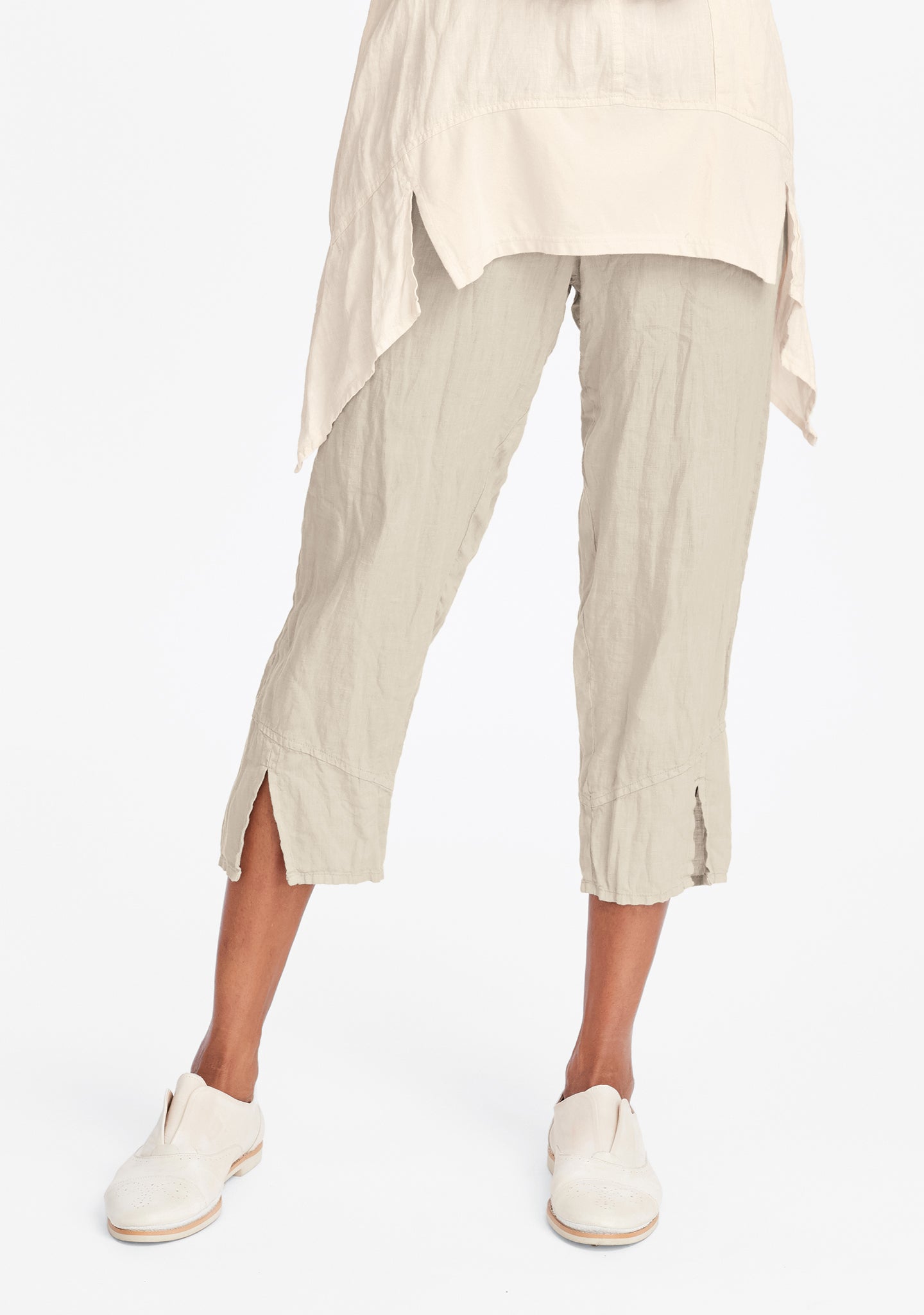 metro crop linen crop pants natural