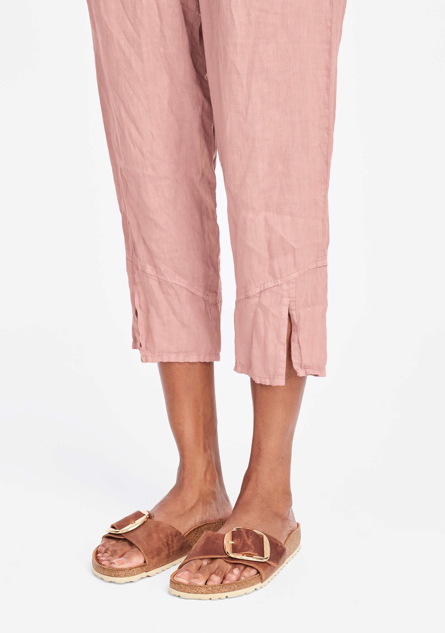 metro crop linen crop pants details