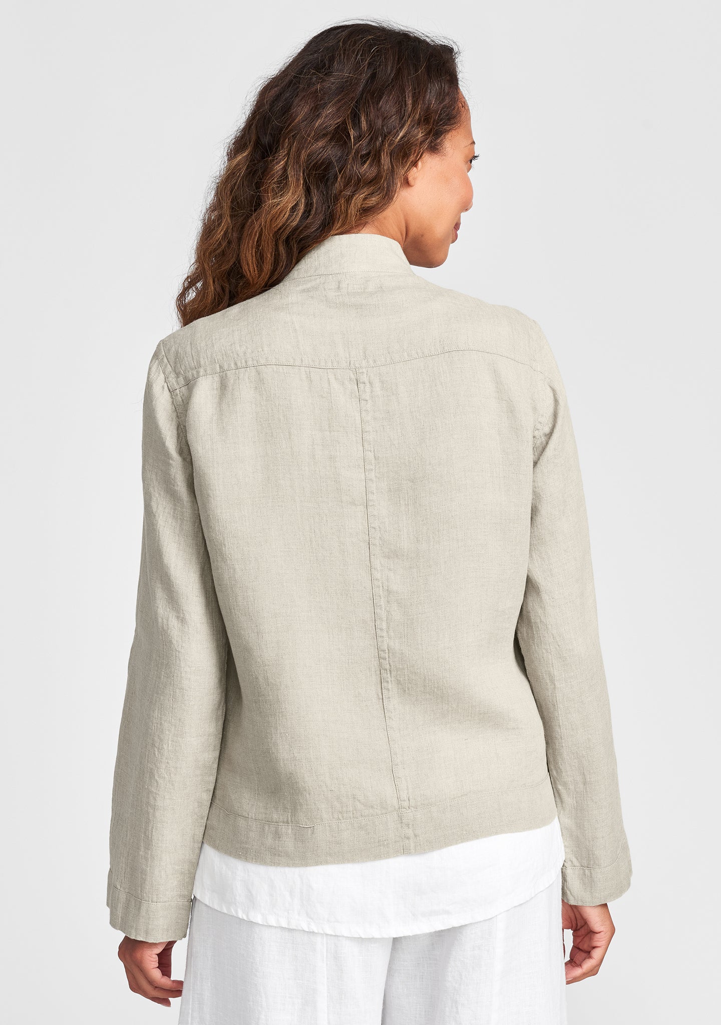 military jacket linen jacket details