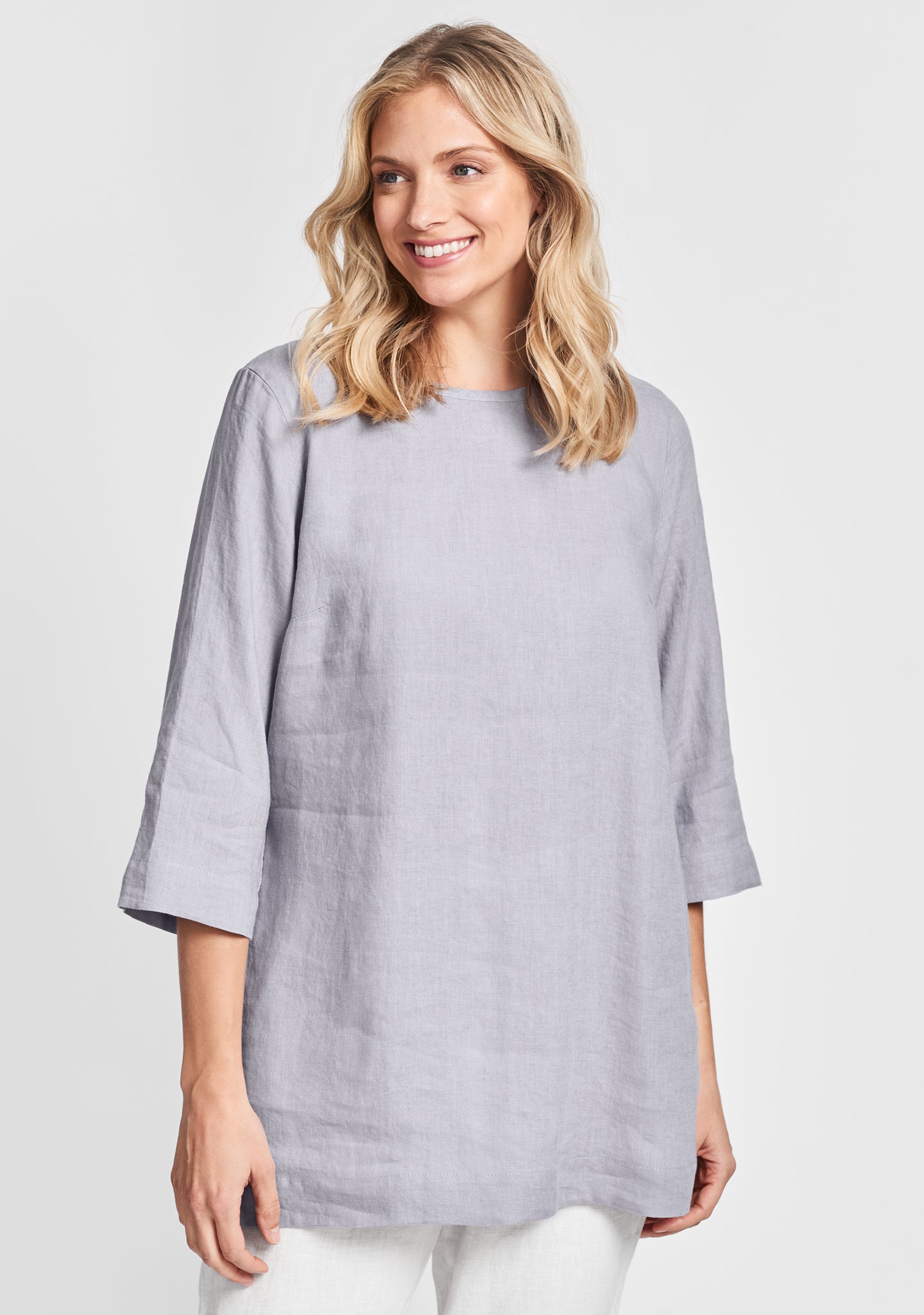 muse tunic linen shirt grey