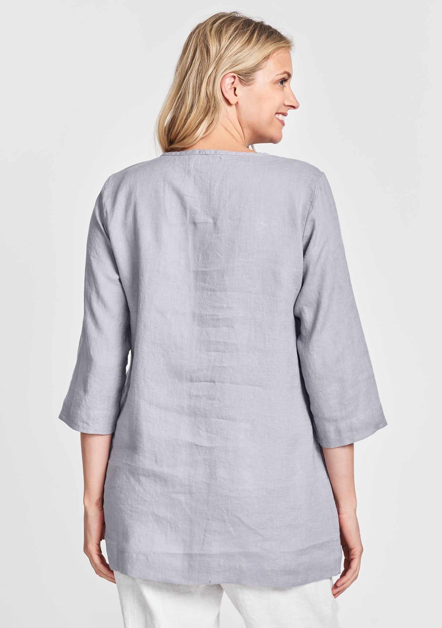 muse tunic linen shirt details