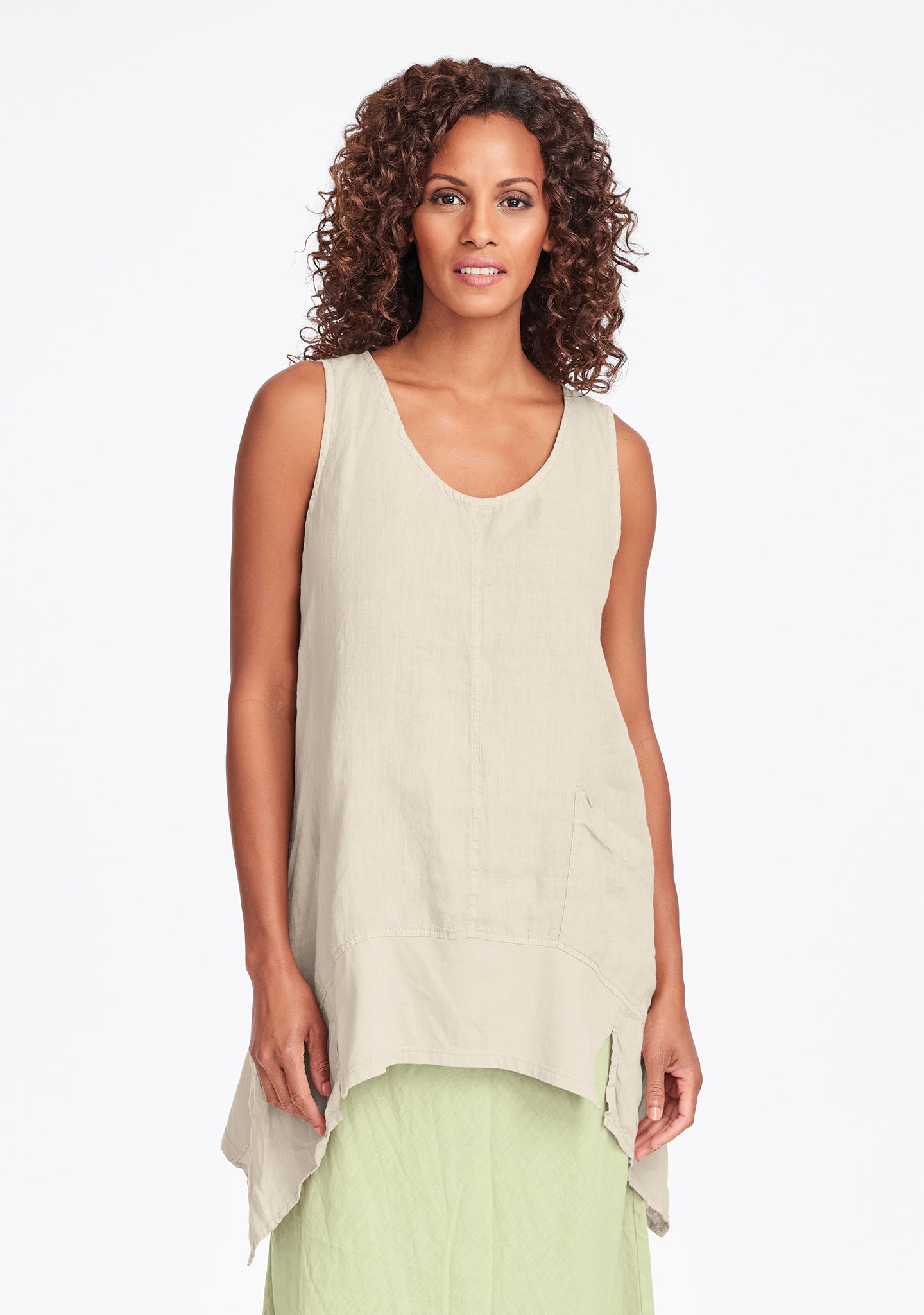 park tunic linen tank top natural