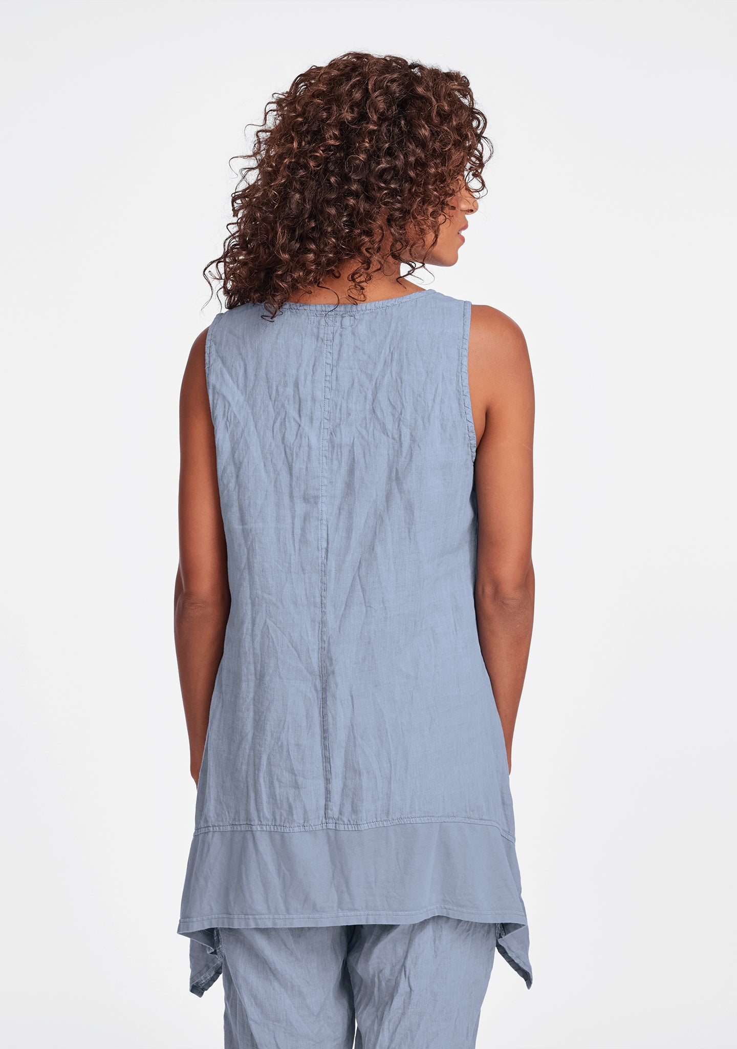 park tunic linen tank top details