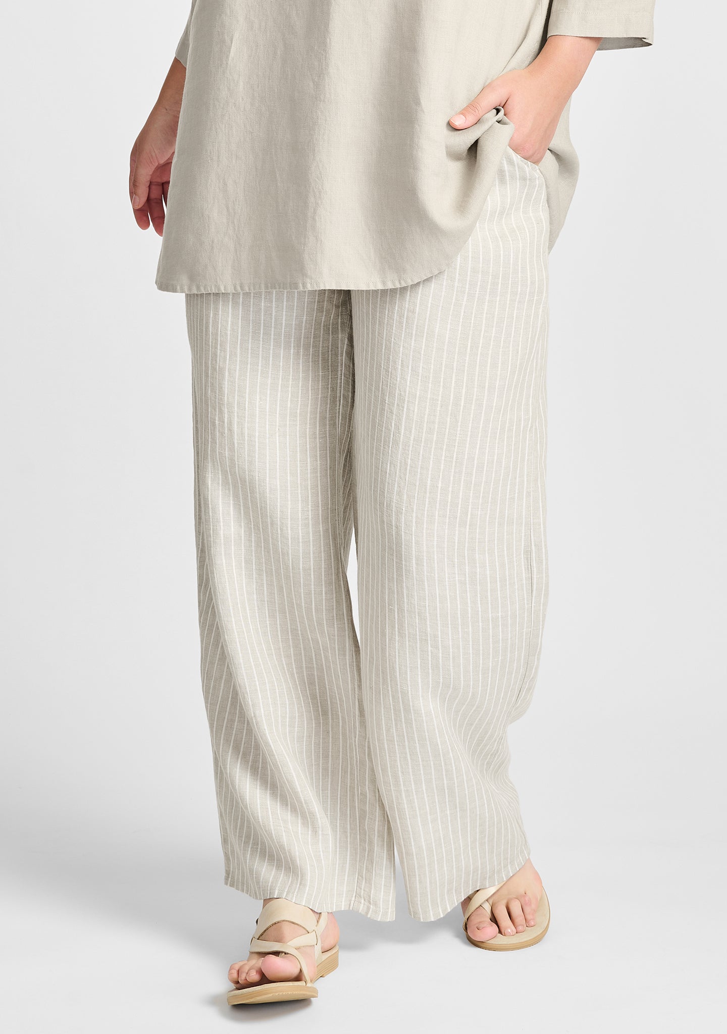 playful pant wide leg linen pants natural