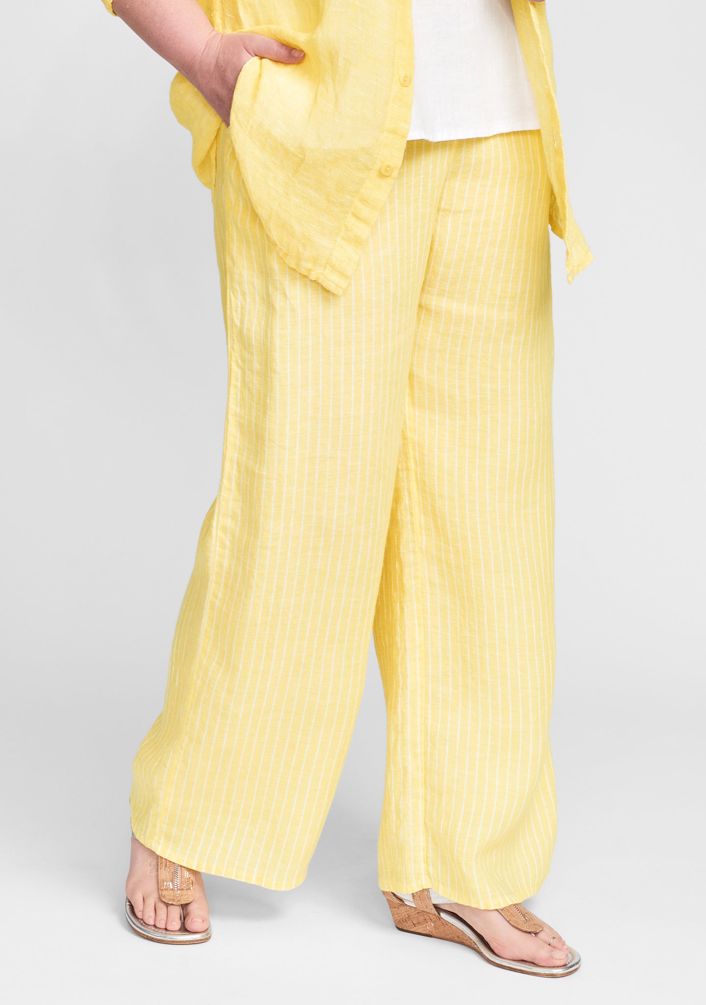 playful pant wide leg linen pants details