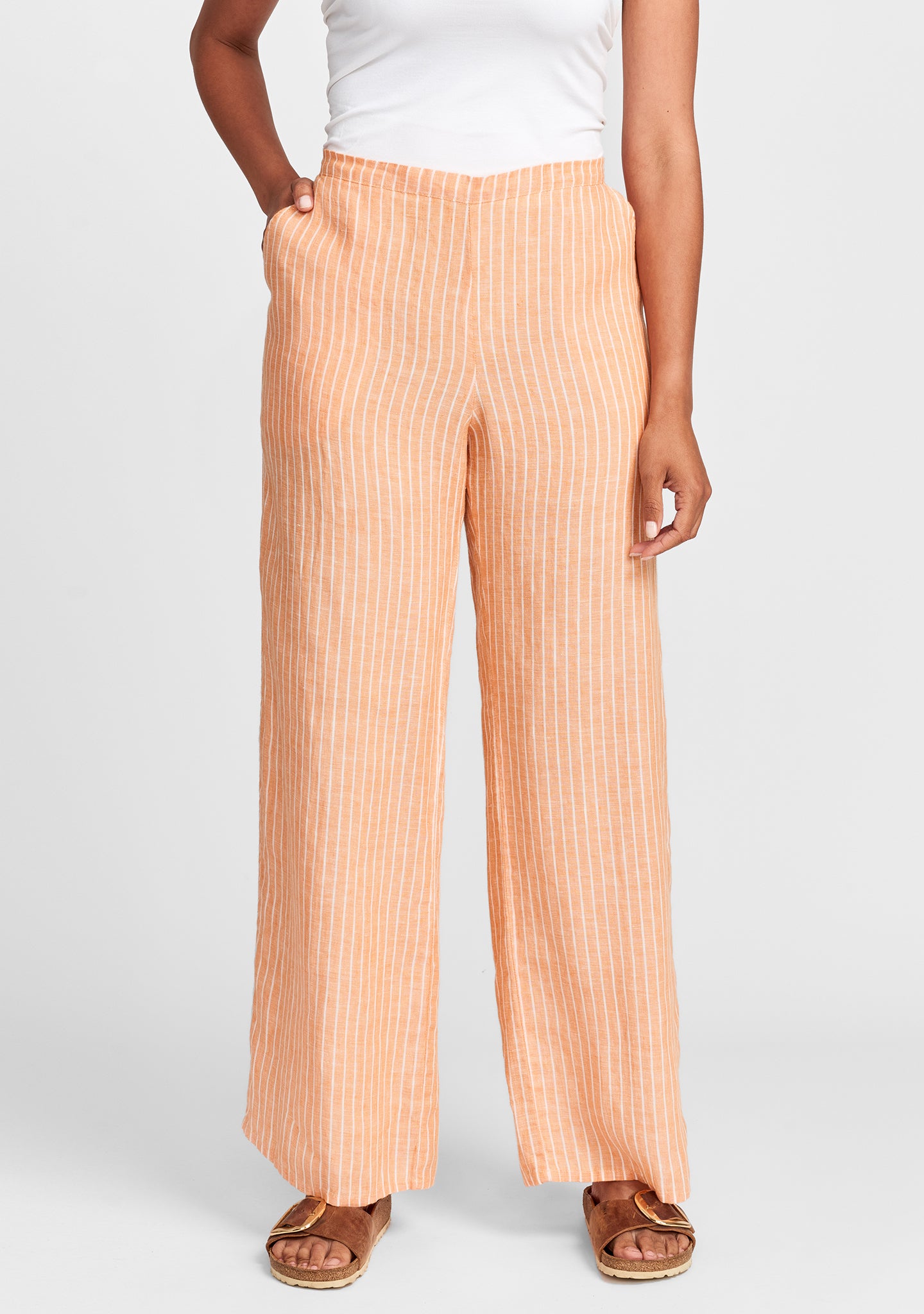 playful pant wide leg linen pants details